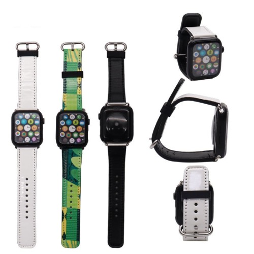 China Warehouse sublimation PU leather Apple Watchband