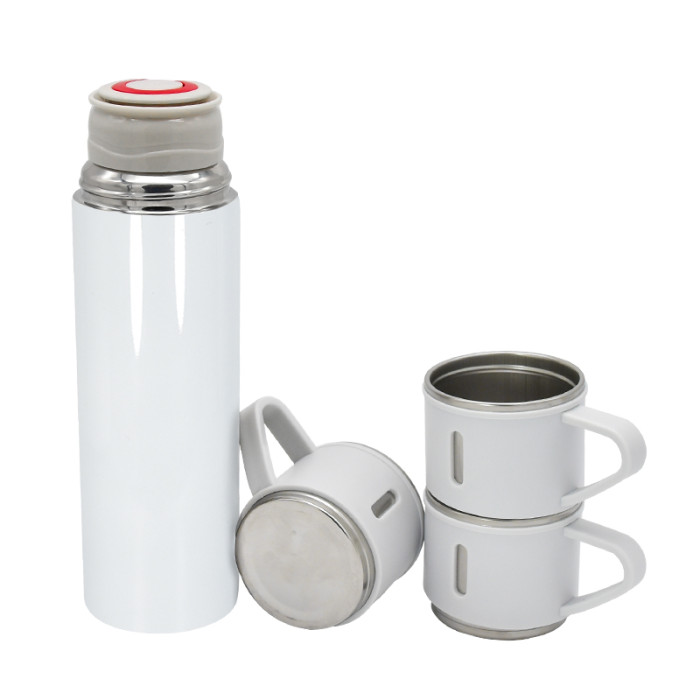 RTS USA warehouse 17oz sublimation Flask Set 1 bottle + 3 lids with handle