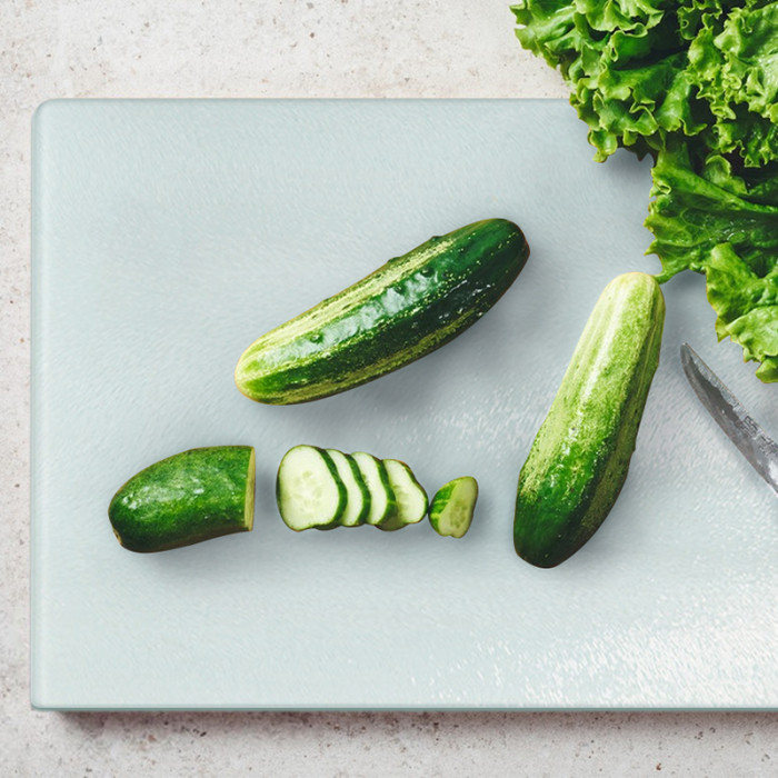 China warehouse sublimation tempered glass cutting chopping board