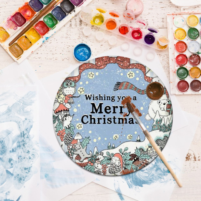 China Warehouse 30pcs 12 in MDF Sublimation Round Door Hanger