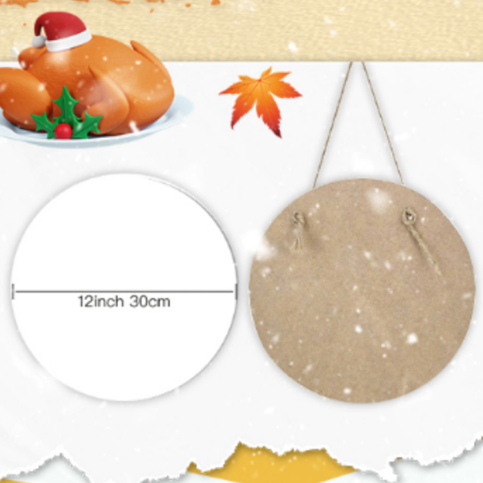 China Warehouse 30pcs 12 in MDF Sublimation Round Door Hanger