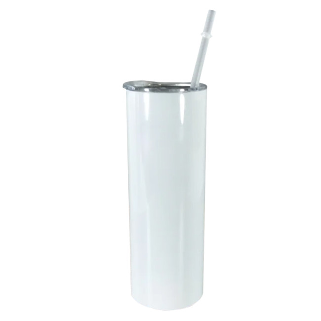 USA Warehouse 20 oz Sublimation Blank Straight Straight Stainless Steel  Tumbler With Straw