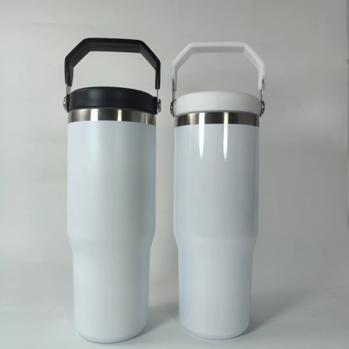 US$ 143.78 - RTS in USA warehouse 20oz sublimation blanks straight skinny  tumblers with handle 