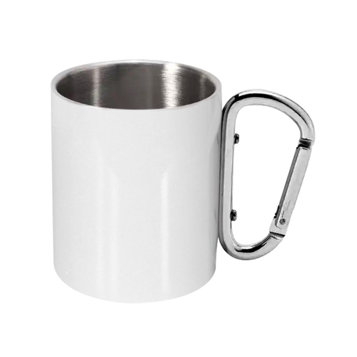 RTS USA warehouse 220ml sublimation coffee mugs with carabiner handle