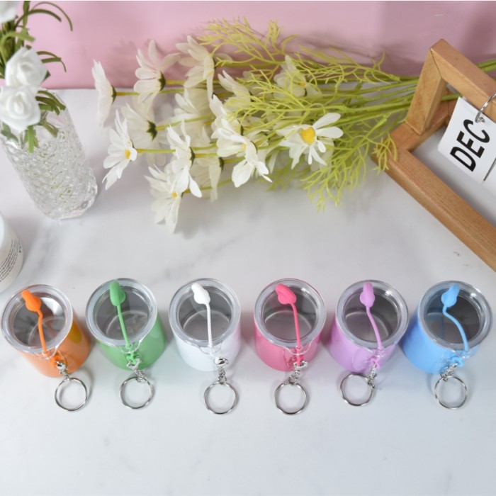 China warehouse 3oz sublimation straight shot glasses with keychains+metal straw+rubber plug