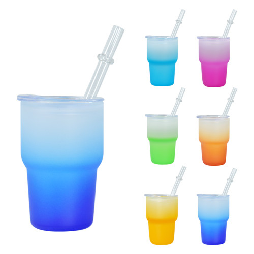 China Warehouse Gradient frosted 3oz sublimation  shot glass/mini cups
