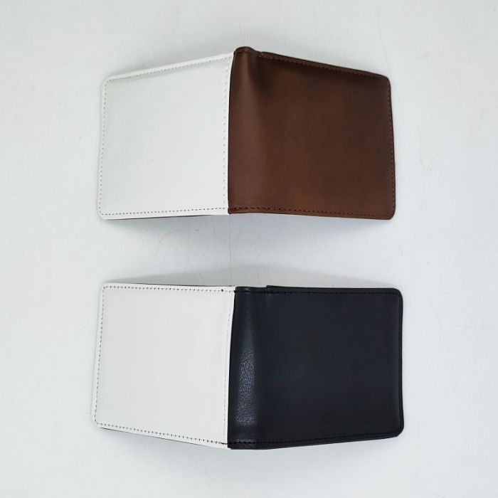 China warehouse PU leather sublimation wallet