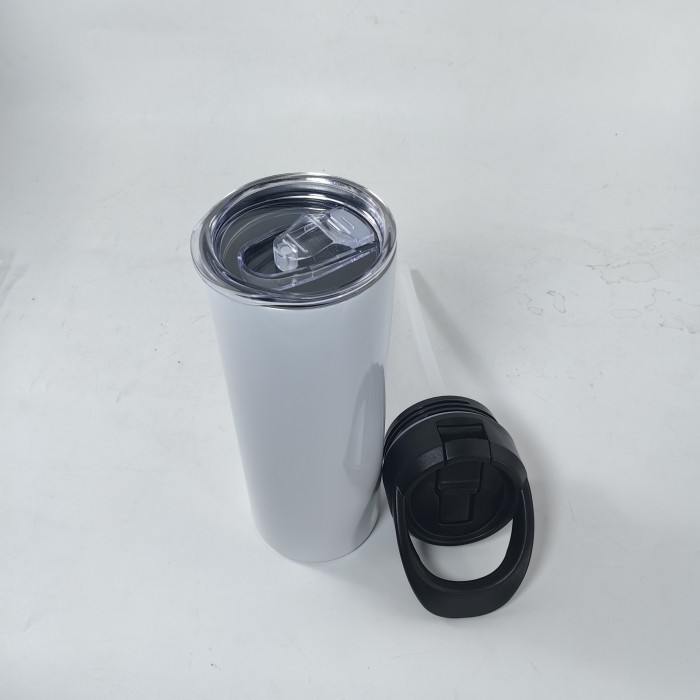 RTS US warehouse 20oz sublimation straight skinny tumblers with dual lids