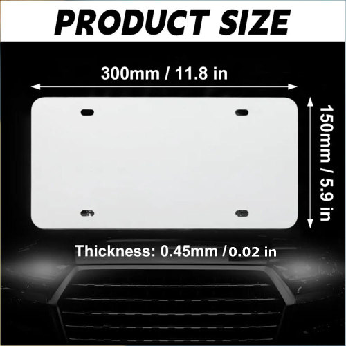 RTS USA Warehouse 11.8*5.9*0.02 inches sublimation aluminum licence plate