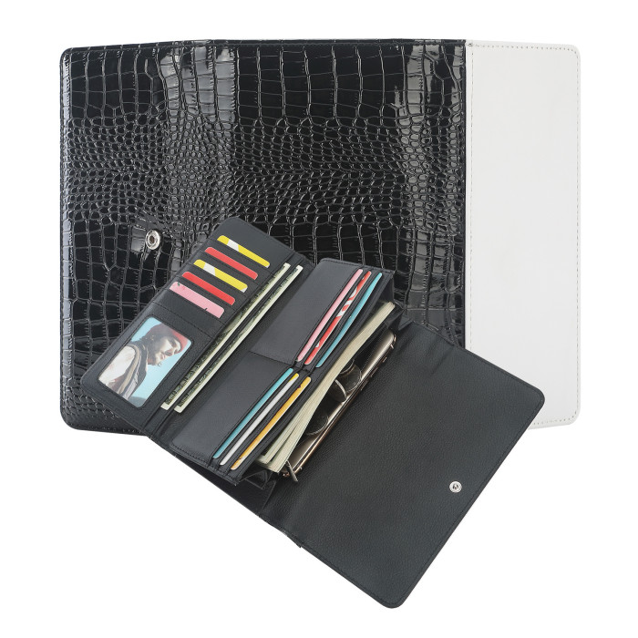 China warehouse PU Leather Sublimation Long Wallet
