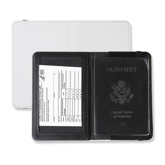 China warehouse PU Leather Sublimation Passport Holder