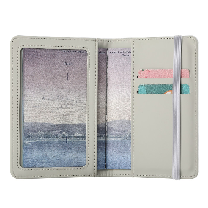 China warehouse PU Leather Sublimation Passport Holder