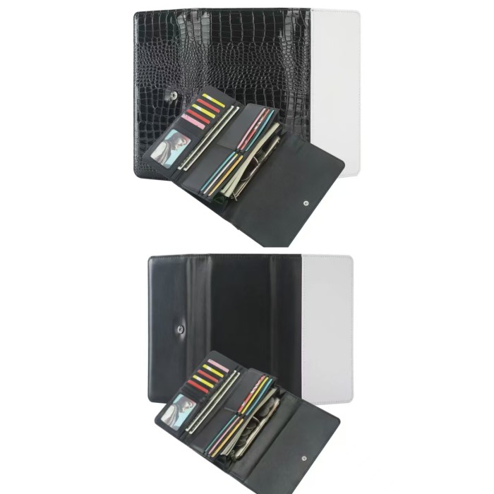China warehouse PU Leather Sublimation Long Wallet