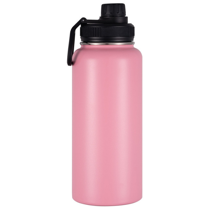 China Warehouse 32oz powder coated sports water bottle with Magnetic Lids/phone holder
