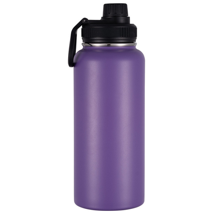 China Warehouse 32oz powder coated sports water bottle with Magnetic Lids/phone holder