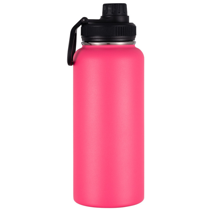 China Warehouse 32oz powder coated sports water bottle with Magnetic Lids/phone holder