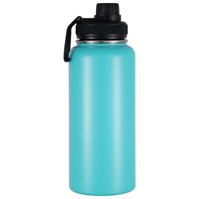 China Warehouse 32oz powder coated sports water bottle with Magnetic Lids/phone holder