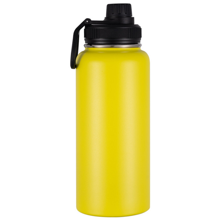 China Warehouse 32oz powder coated sports water bottle with Magnetic Lids/phone holder