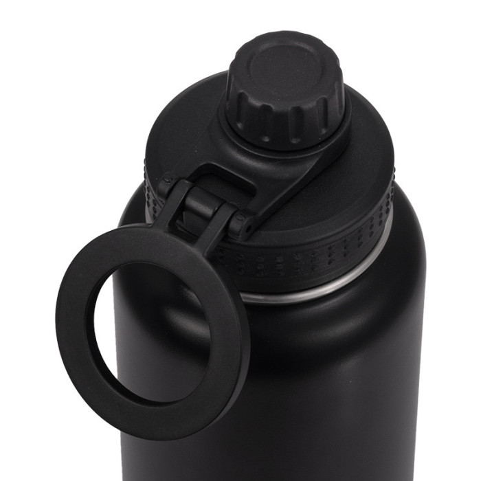 China Warehouse 32oz powder coated sports water bottle with Magnetic Lids/phone holder