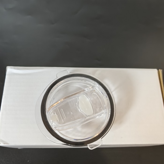 China Warehouse Screw Clear Plastic lids for 15oz/20oz skinny tumbler