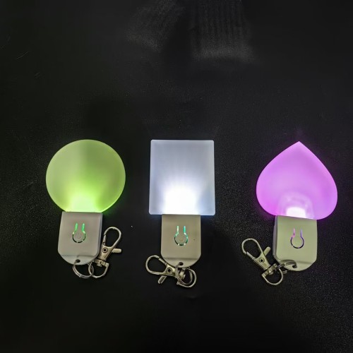 China warehouse 7 colors light LED Sublimation Acrylic Keychains