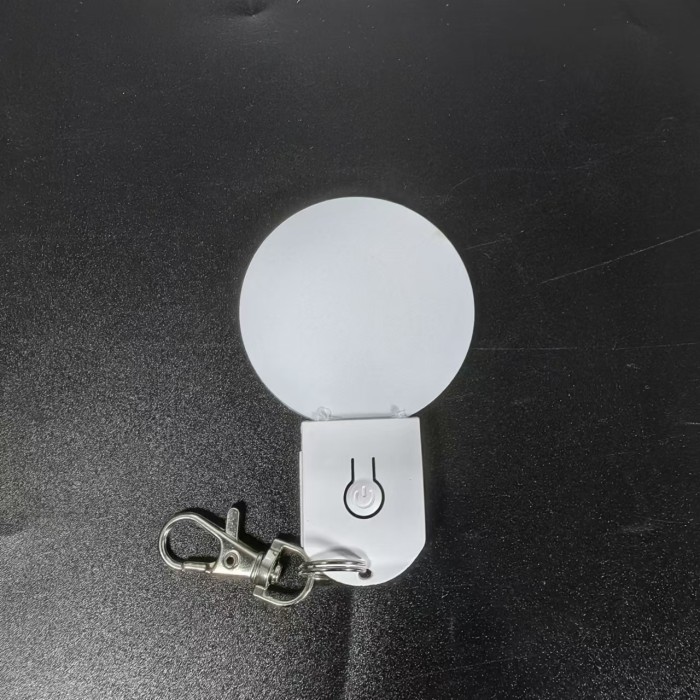 China warehouse 7 colors light LED Sublimation Acrylic Keychains Key chain KeyChain