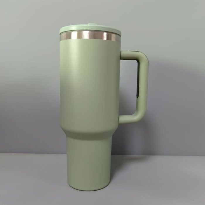 China Warehouse 40OZ Powder Coated Tumbler with sippy lid