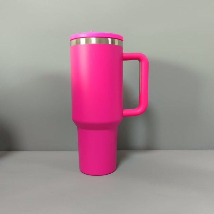China Warehouse 40OZ Powder Coated Tumbler with sippy lid