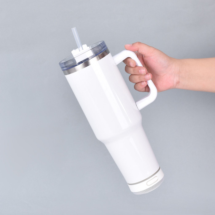 China Warehouse 40OZ sublimation Speaker Tumbler with Handle
