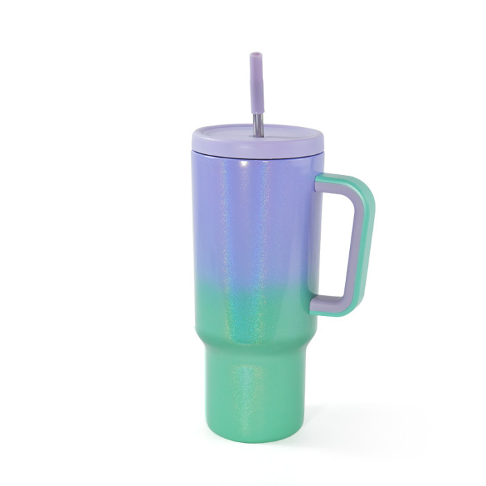 China warehouse 35OZ Shimmer tumbler with Leak proof lid(The handle can't be removed)