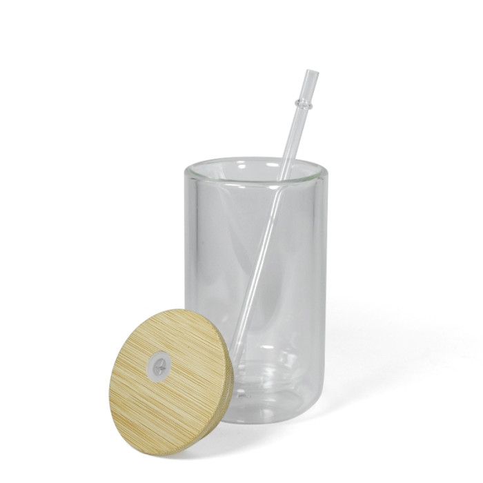 US Warehouse glass 14oz sublimation snow globe Cup(bottom with a hole)