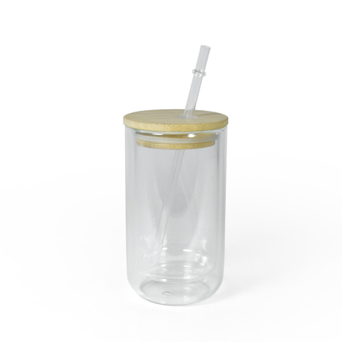US Warehouse glass 14oz sublimation snow globe Cup(bottom with a hole)