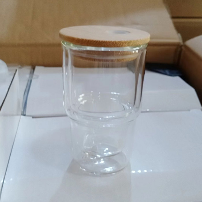RTS US Warehouse 3oz clear sublimation snow globe mini Cup(bottom with a hole)