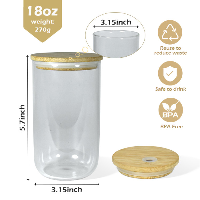RTS US warehouse 18oz sublimation glass cups