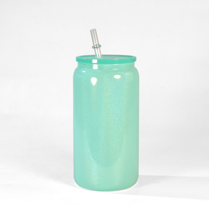 RTS US Warehouse 16oz shimmer sublimation glass Cup Libby Cups