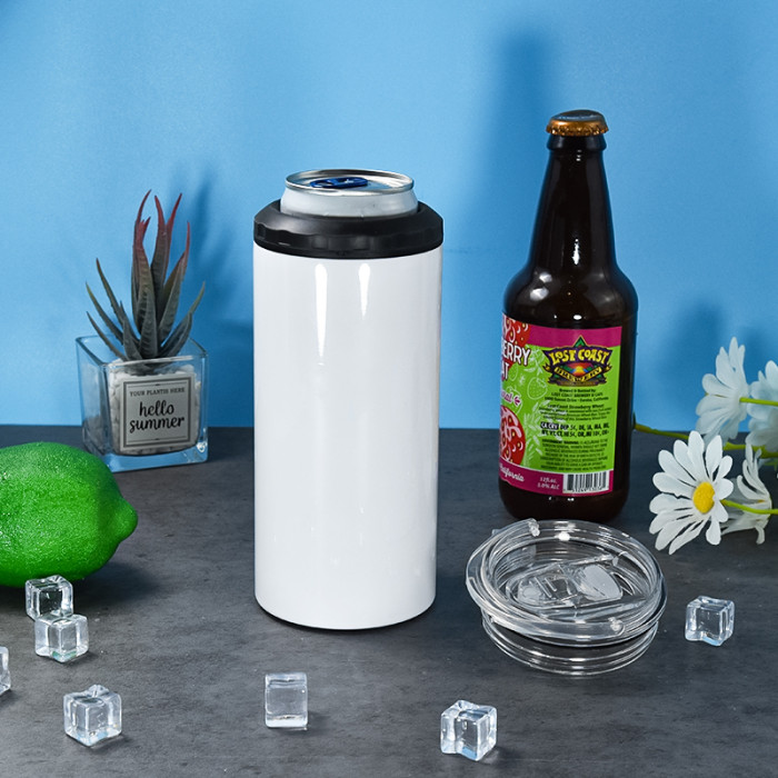 US Warehouse 16 oz 4 in 1 sublimation can cooler with opener