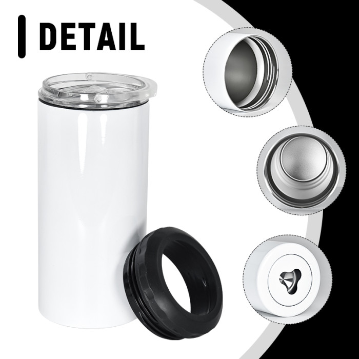 US Warehouse 16 oz 4 in 1 sublimation can cooler with opener