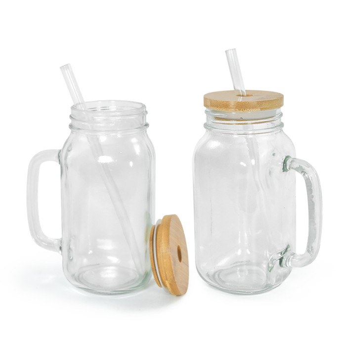 RTS US Warehouse 24oz Glass Mason Jars with Handle(Not for Sublimation)