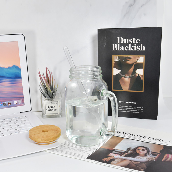 RTS US Warehouse 24oz Glass Mason Jars with Handle(Not for Sublimation)