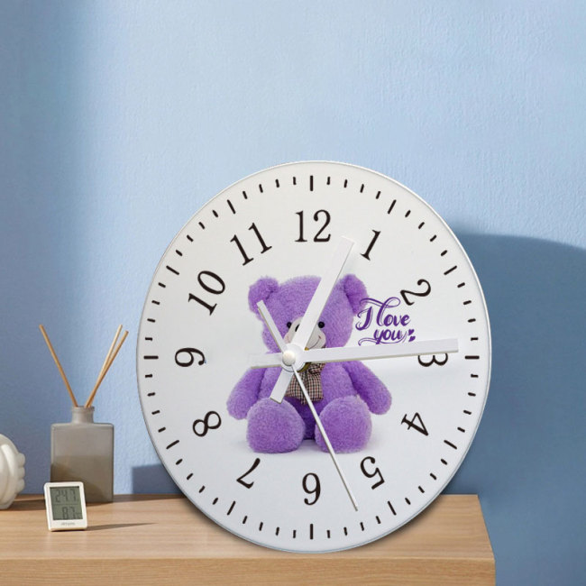 China warehouse Tempered Glass Sublimation clock