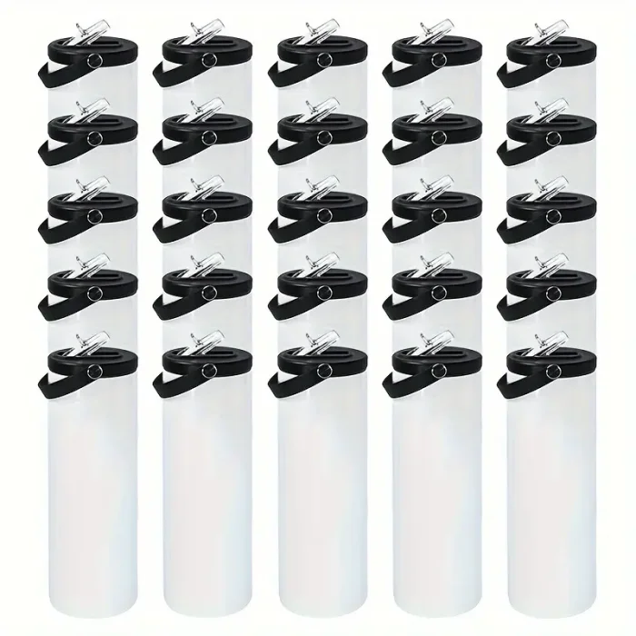 US Warehouse 20oz sublimation blanks straight skinny tumblers with hanging ring lid