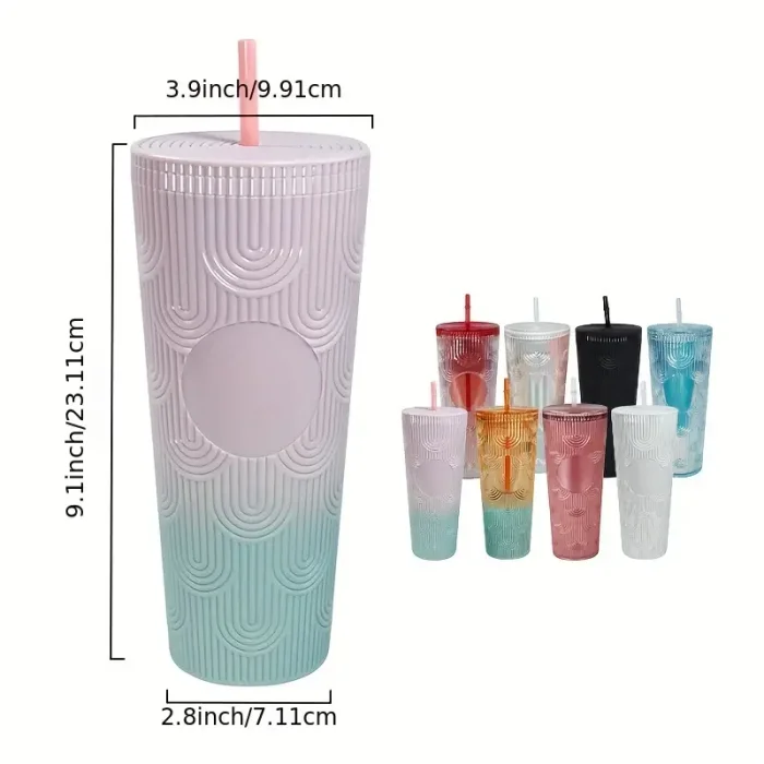 US warehosue BPA Free 24oz Plastic  Double Wall Cup