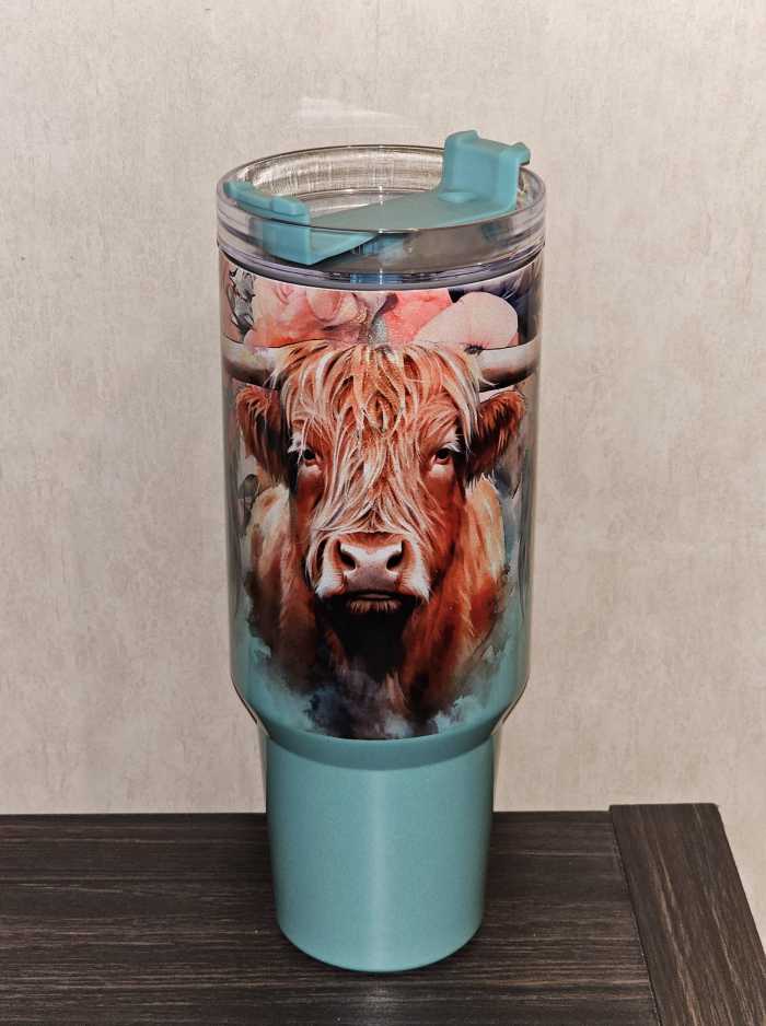 US Warehouse 40OZ gradual change shimmer sublimation tumbler with handle
