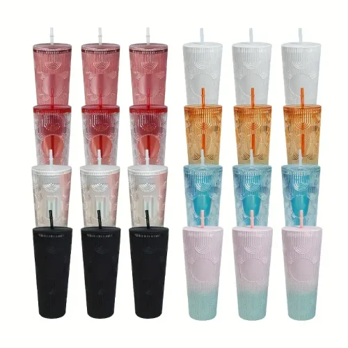 RTS US warehosue BPA Free 24oz Plastic  Double Wall Cup