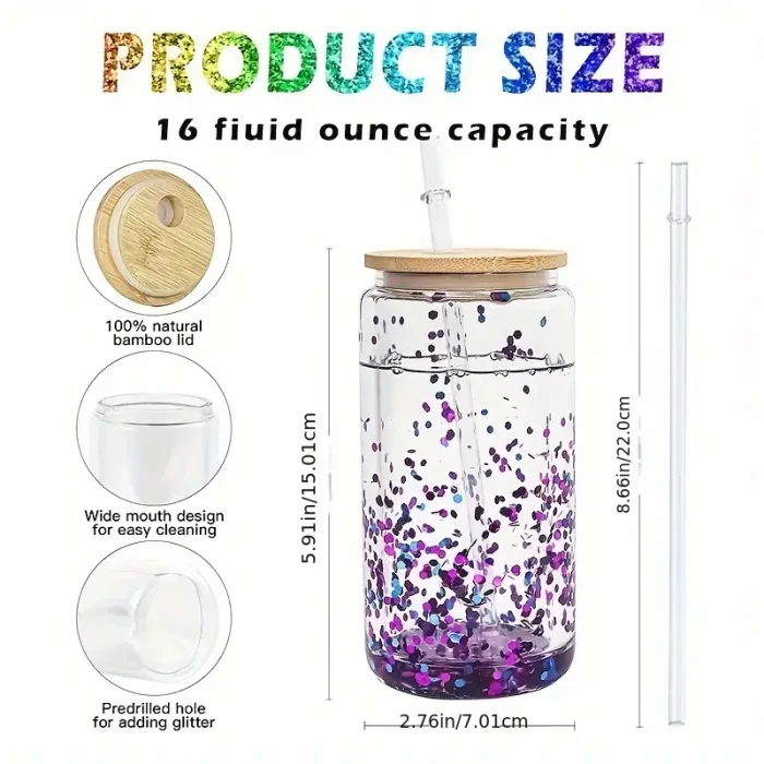 RTS US Warehouse 16oz snow globe sublimation glass Cup