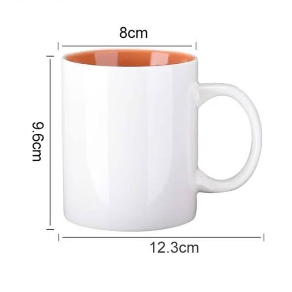 US Warehouse 11oz sublimation ceramic coffee mug with colorful inside