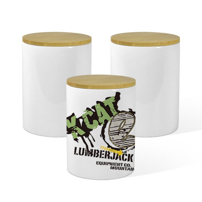 US Warehouse Ceramic 15oz Sublimation Candle Jar