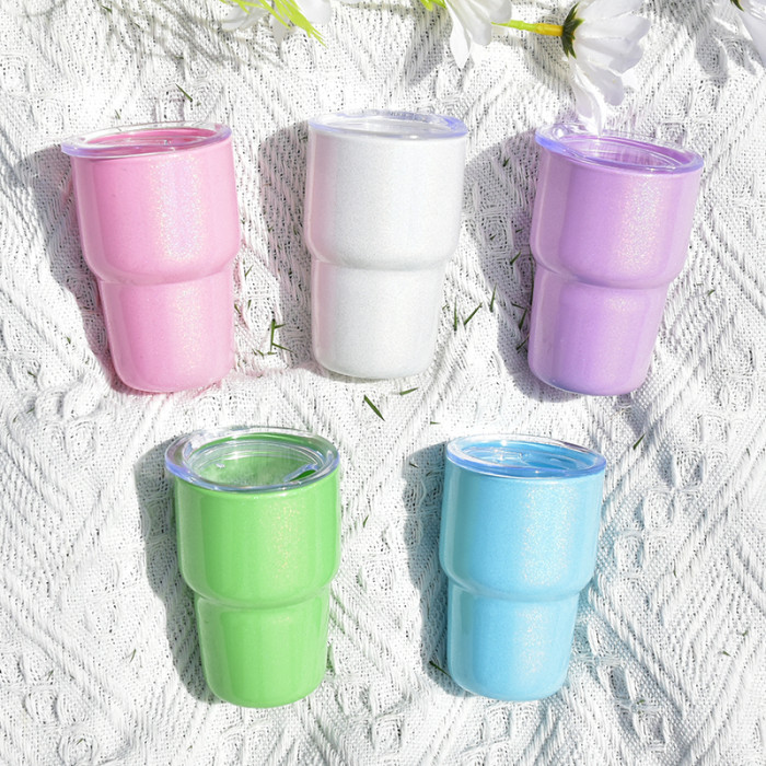 RTS US Warehouse 3oz Shimmer sublimation glass mini Cup