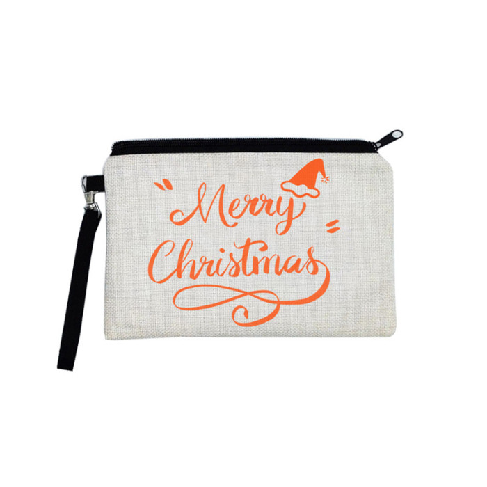 China Warehouse Flax Sublimation Makeup Bags/Pencil Bags