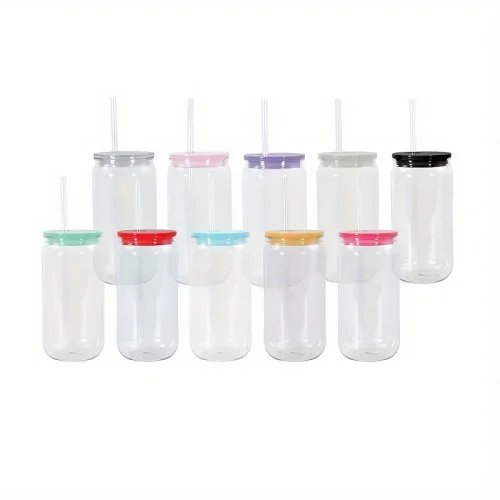 RTS US Warehouse BPA FREE 16oz clear acrylic plastic Cup with colored lids(Not for sublimation)